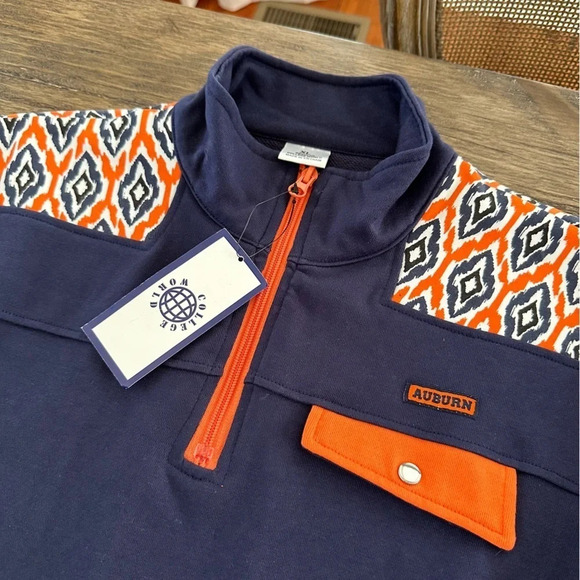 NWT College World Womens XL Auburn University Quarter Zip Pullover Sweatshirt - Picture 2 of 7